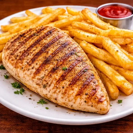 Pechuga a la Plancha con Papas Fritas