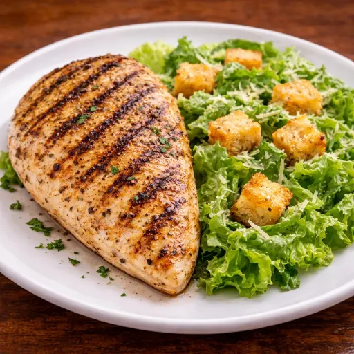 Pechuga a la Plancha con Ensalada de Fiesta de Lechugas